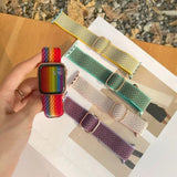Nylon Loop Strap For Apple Smartwatch Belt Red