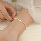 S925 Sterling Silver Little Fish & Broken Silver Pearl Bracelet For Women, New 2025 Design, Light Luxury Niche Exquisite Bracelet