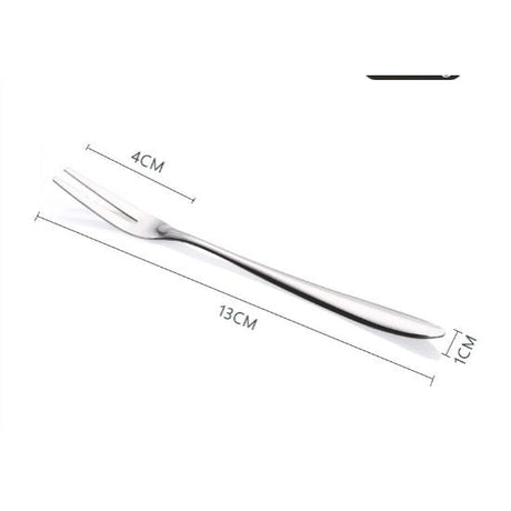 Luxury Stainless Steel Cake Dessert Mini Fork Silver - Shop N Save