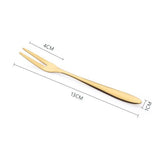 Luxury Stainless Steel Cake Dessert Mini Fork Golden - Shop N Save