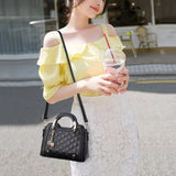 Stylish Geometric Handbag: Black, Zip Closure, Double Handles, Chic - Shop N Save