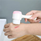 Double Sided Face Clean Wash Brush - White Pink - Shop N Save