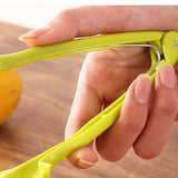 Handheld Fruit Vegetable Round Shape Slicing Holder - Green