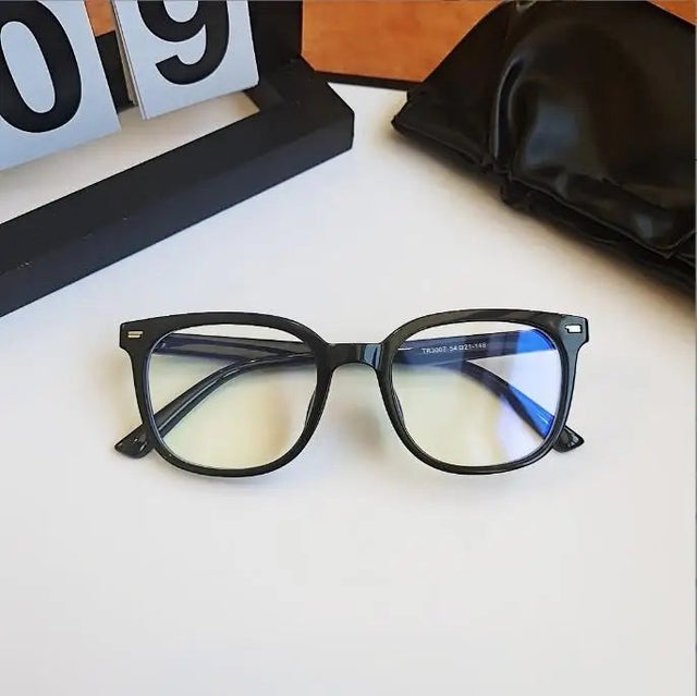 Vintage Myopia Glasses: Transparent Frame, Computer Prescription - Shop N Save