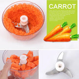 Stainless Steel Blade Manual Vegetable Chopping Bowl - Pink - Shop N Save