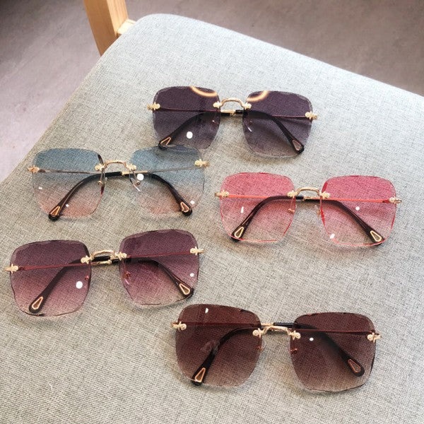 Girls Fashion Suqare Gradient Sunglasses - Light Purple - Shop N Save