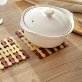 3 Pcs Kitchen Durable Bamboo Insulation Pad Set - Beige - Shop N Save