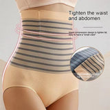 Ladies High Waist Flat Belly Seamless Slimming Shapewear - Blue