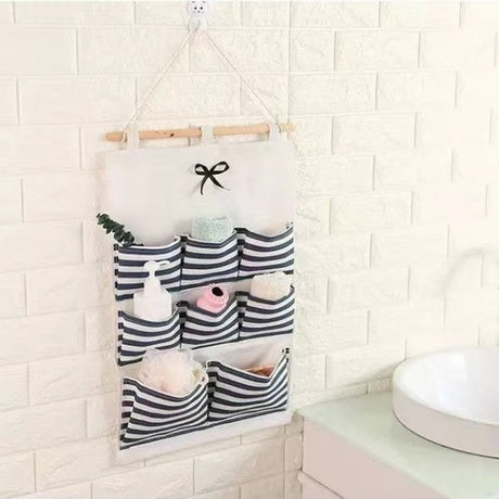 8 Pockets Home Wall Mounted Wardrobe Organizer Bag - Shop N Save