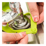 Kitchen Adjustable Snap Sink Storage Strainer Holder - Green