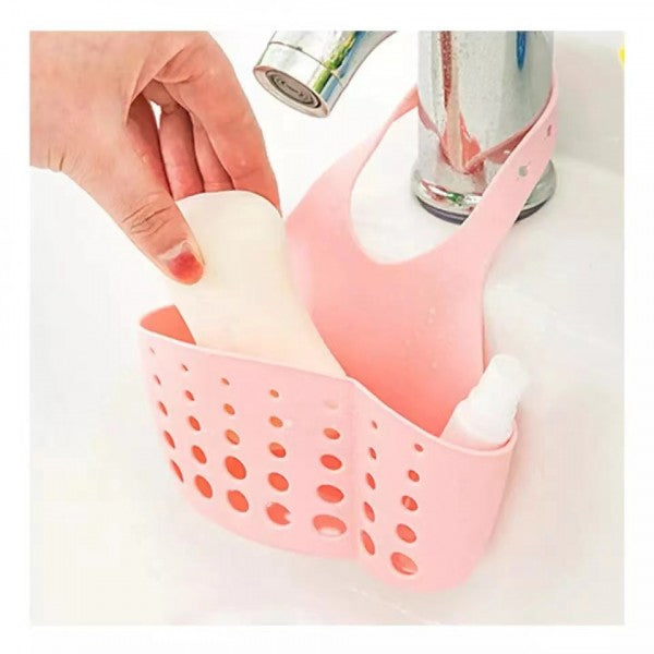 Kitchen Adjustable Snap Sink Storage Strainer Holder - Green