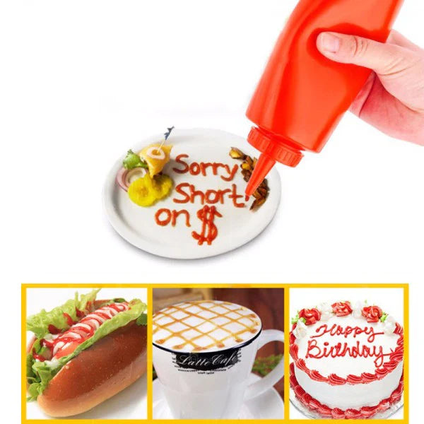 Plastic Squeeze Condiment Ketchup Sauce Bottle - Yellow - Shop N Save