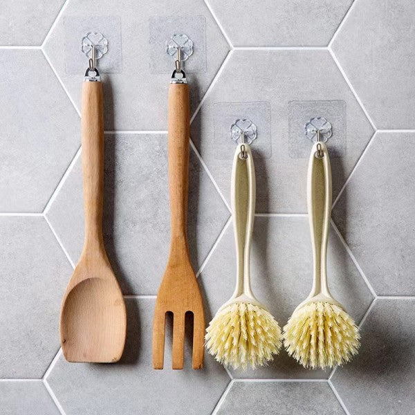 Multifunctional Kitchen Utensil Pot Cleaning Brush - Beige - Shop N Save