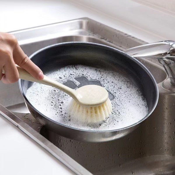 Multifunctional Kitchen Utensil Pot Cleaning Brush - Beige - Shop N Save