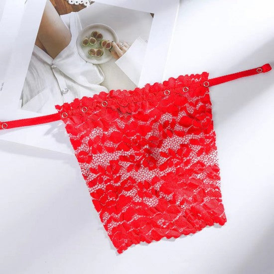 Anti Peep Invisible Bra Women Quick Easy Clip-On Lace Red