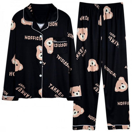 Baear Printed Pajamas Set For Women Sleepwear Homewear Nightwear