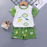 Breathable New Born Short Sleeve Two Piece Cotton Outfit Matching Set - Shop N Save