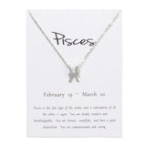 Constellations Necklace Pendant Pisces Silver