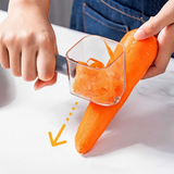 High Quality Plastic Vegetable Peeler With Top Container (Orange) - Shop N Save