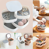 Jewelry Organizer Storage Box With Mirror - Pink - Shop N Save