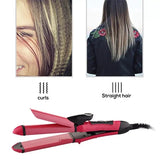 Beauty 2 In 1 Quick Hair Straightener And Curler Set - Pink - Shop N Save