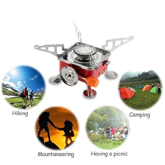 Portable Card Type Outdoor Camping Folding Mini Stove - Shop N Save