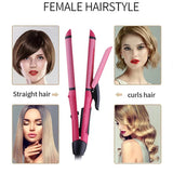 Beauty 2 In 1 Quick Hair Straightener And Curler Set - Pink - Shop N Save