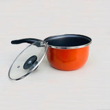 Aluminum Non Stick Mini Cooking Milk Pot With Lid - 17 CM - Shop N Save