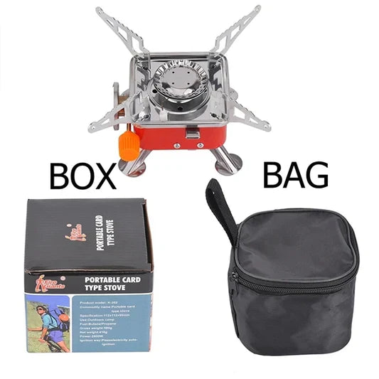 Portable Card Type Outdoor Camping Folding Mini Stove - Shop N Save