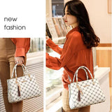 Elegant Floral Handbag: Geometric Design, Large Capacity, Synthetic Leather - Shop N Save