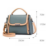Versatile Contrast Handbag: Zip Closure, Adjustable Handle, Synthetic Leather - Shop N Save