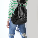 Premium Leather Backpack: Stylish, Large Capacity, Zip Closure - Shop N Save