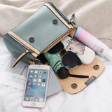 Versatile Contrast Handbag: Zip Closure, Adjustable Handle, Synthetic Leather - Shop N Save