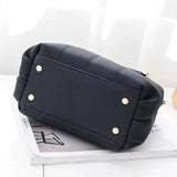 Black Embroidered Handbag: Stylish, Geometric, Tassel Detail, Zip Closure - Shop N Save