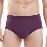 Men's Tag-Free Briefs: Cotton, Moisture-Wicking, Cooling Waistband (Purple) - Shop N Save