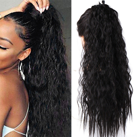 Wig: Fluffy Corn Perm Ponytail, African Braid