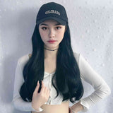 wig women's duck tongue hat long hair big wave simulated hair full head cover