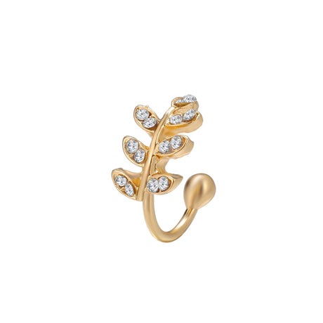Diamond Leaf Ear Clips - European American Hot-Selling, C-Shaped - Shop N Save