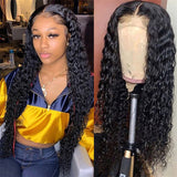 Black Curly Long Hair Lace Wig: High-Temperature Silk, Headgear