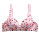 Middle-Aged And Elderly Mothers Bra Large Size Thin Section Without Steel Ring Full Cup - Leopard Multicolor