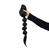 Ponytail Wig: Euro-American Style, Fishbone Twist, Yaki Straight Hair, Braided Strap