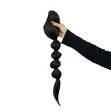Ponytail Wig: Euro-American Style, Fishbone Twist, Yaki Straight Hair, Braided Strap