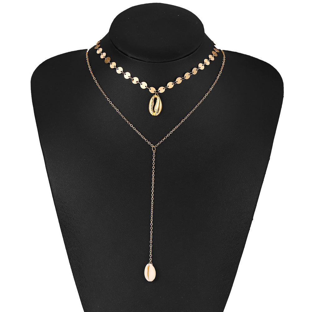Y-Shaped Shell Pendant Necklace - European American Wholesale - Shop N Save