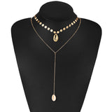 Y-Shaped Shell Pendant Necklace - European American Wholesale - Shop N Save