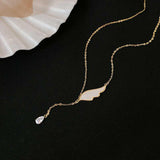 Japanese and Korean Silver Wings Necklace - Retro Tassel Style - Shop N Save