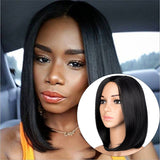 women's short straight matte silk wig slightly curly chemical fiber rose mesh full headgear