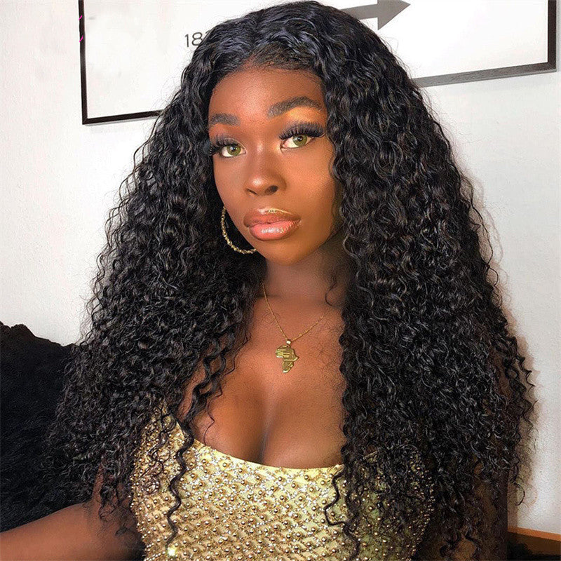 European & American Beauty Wig: Black Long Curly Hair Afro