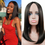 New High-Temperature Fiber Center-Parted Women's Wig