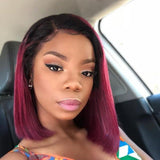 African Wig: European &amp; American Fashion Gradient Color Highlights