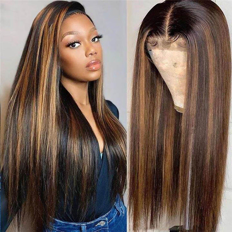 Wig: European & American Fashion, Chemical Fiber, Gradient Color